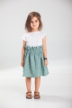 miętowa spódnica midi dla dziewczynki