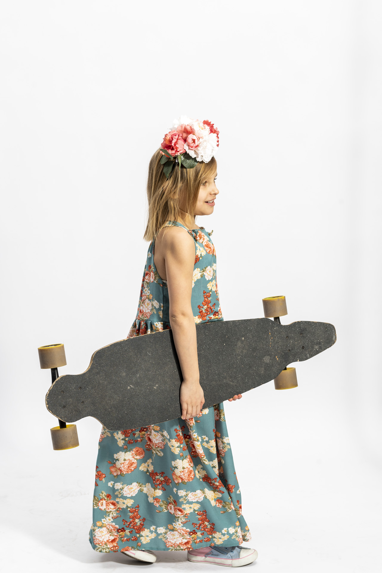 dziewczynka w maxi sukience boho