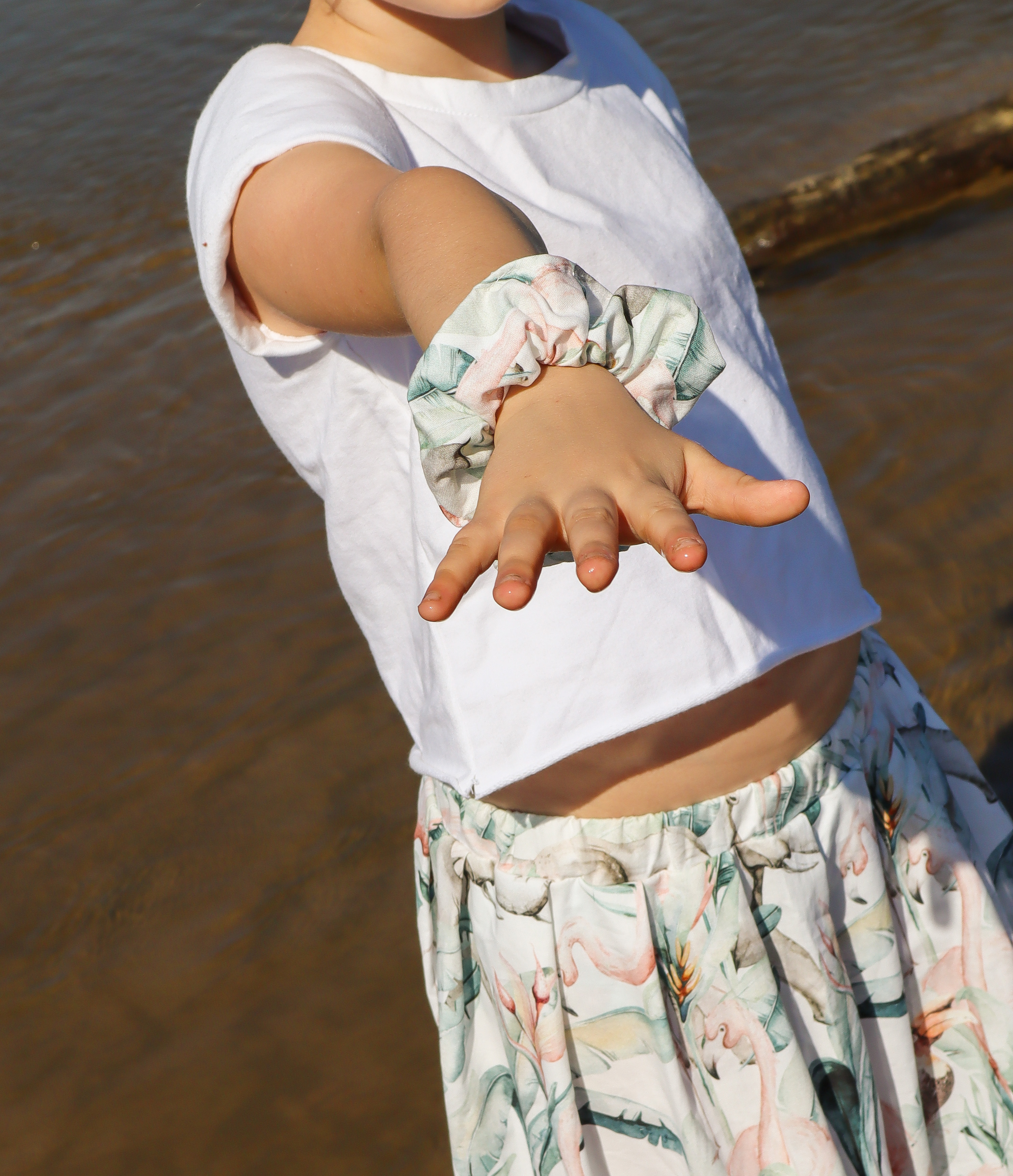 spódnica 7/8 we flamingi