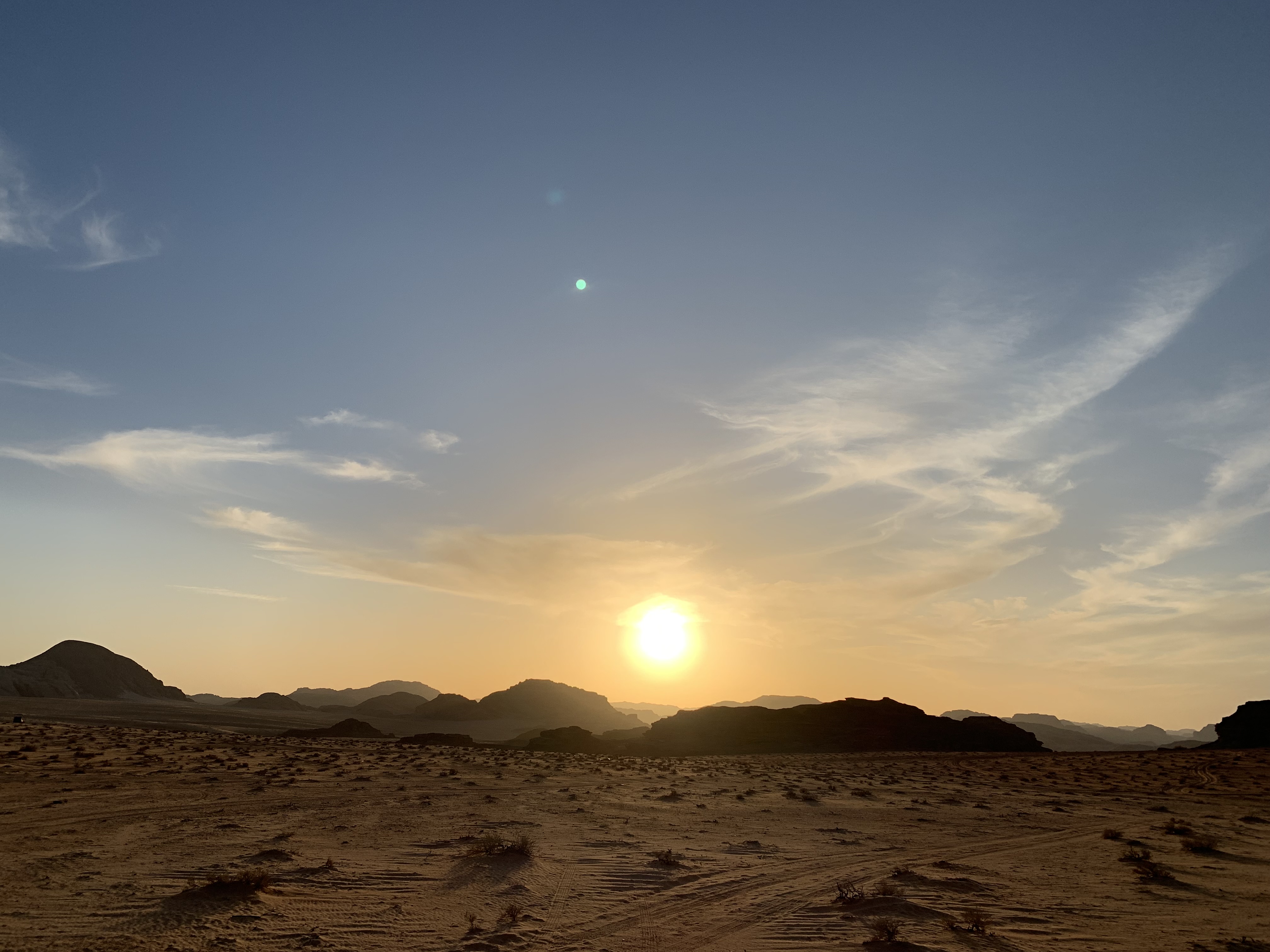 wadi rum zachód słońca 