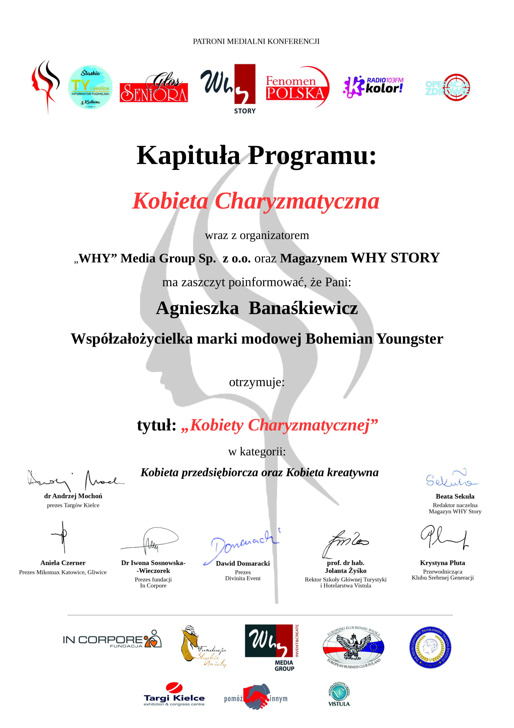 tytuł kobiety charyzmatycznej banaskiewicz