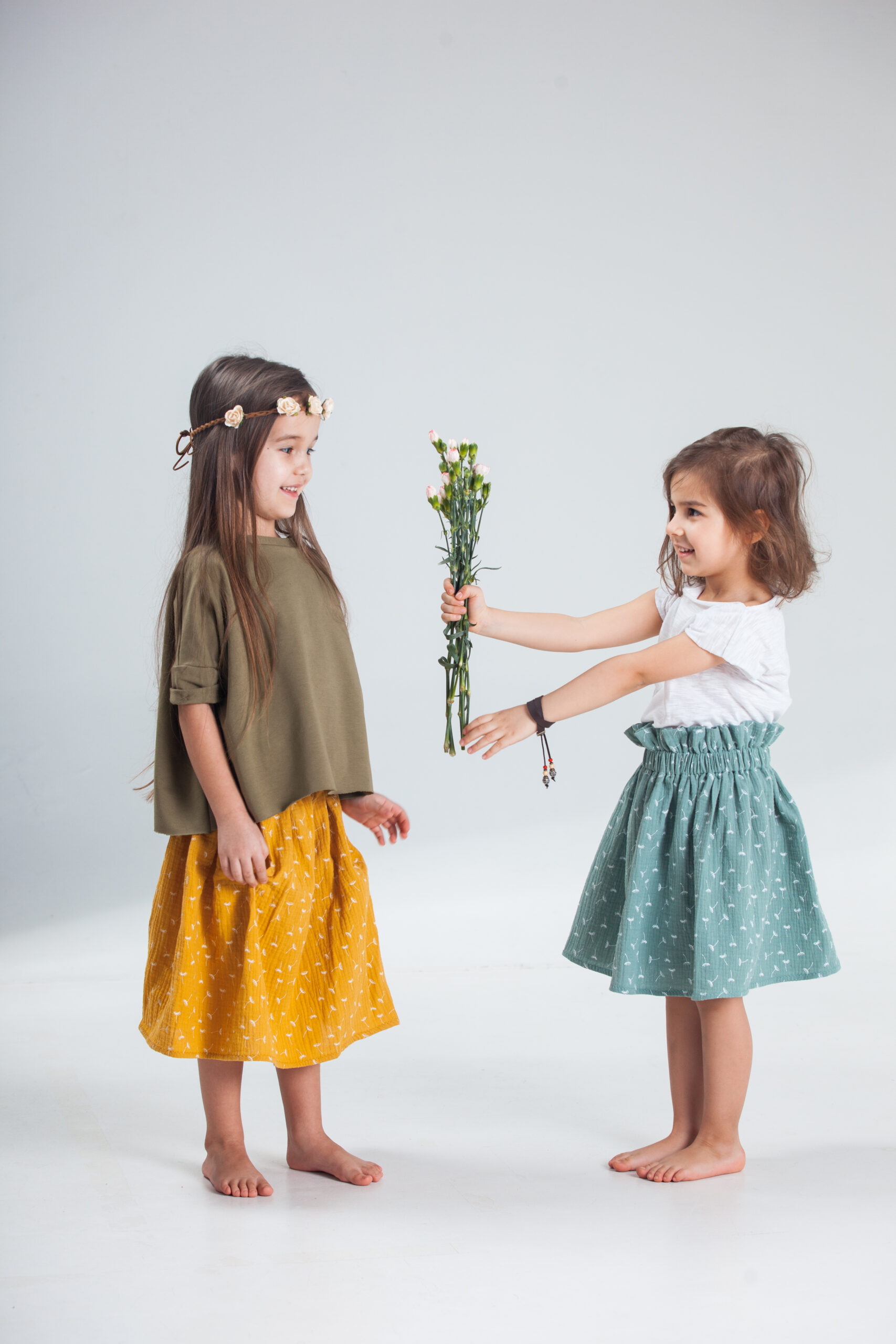 Spódnica midi "Dandelions"